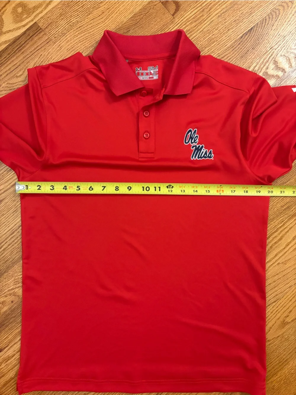 Under Armour Ole Miss Rebels HeatGear Polo Shirt Red Men’s Small NCAA Golf Polo - Picture 8 of 8